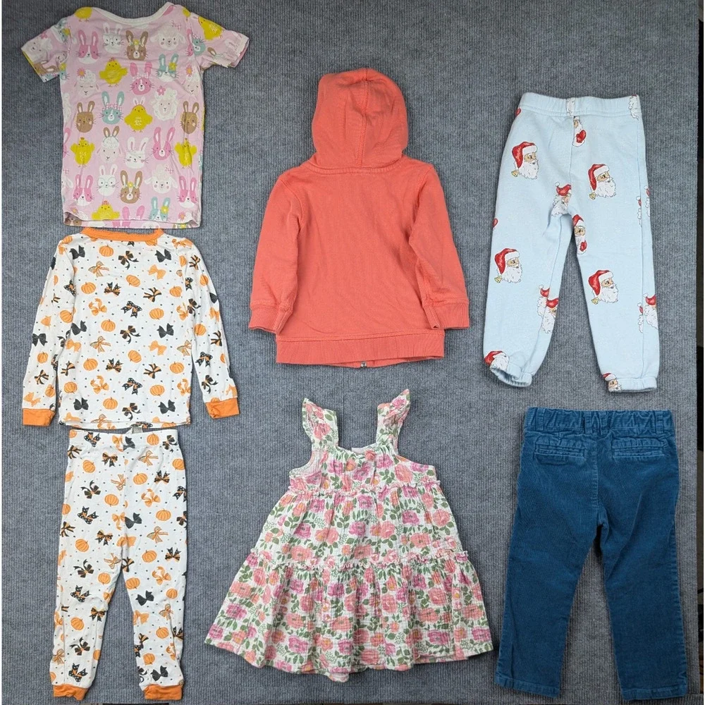 Clothing Lot Girls 2T Novelty Sleepwear Pima Cotton Bamboo Holiday Preppy Staple